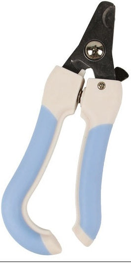 KFX-8296893 Stainless Steel Pet Nail Clippers with Rubber Handle in Blue and Pink