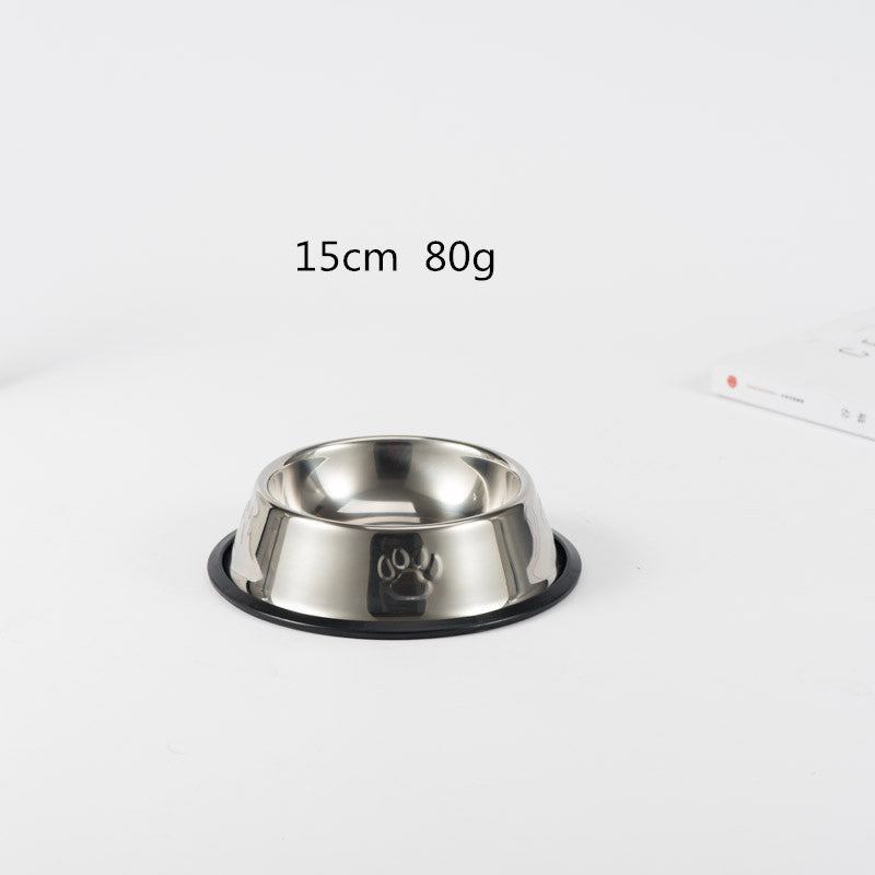 KFX-8297277 Stainless Steel Dog Bowl with Footprint Design - Available in Various Sizes (15cm to 34cm)