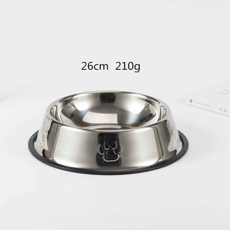 KFX-8297277 Stainless Steel Dog Bowl with Footprint Design - Available in Various Sizes (15cm to 34cm)