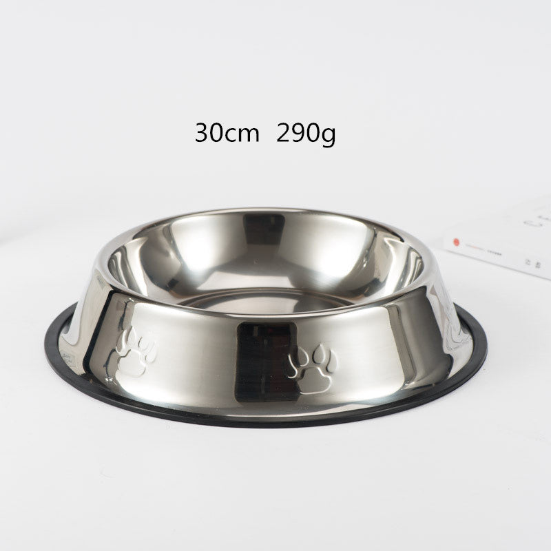 KFX-8297277 Stainless Steel Dog Bowl with Footprint Design - Available in Various Sizes (15cm to 34cm)