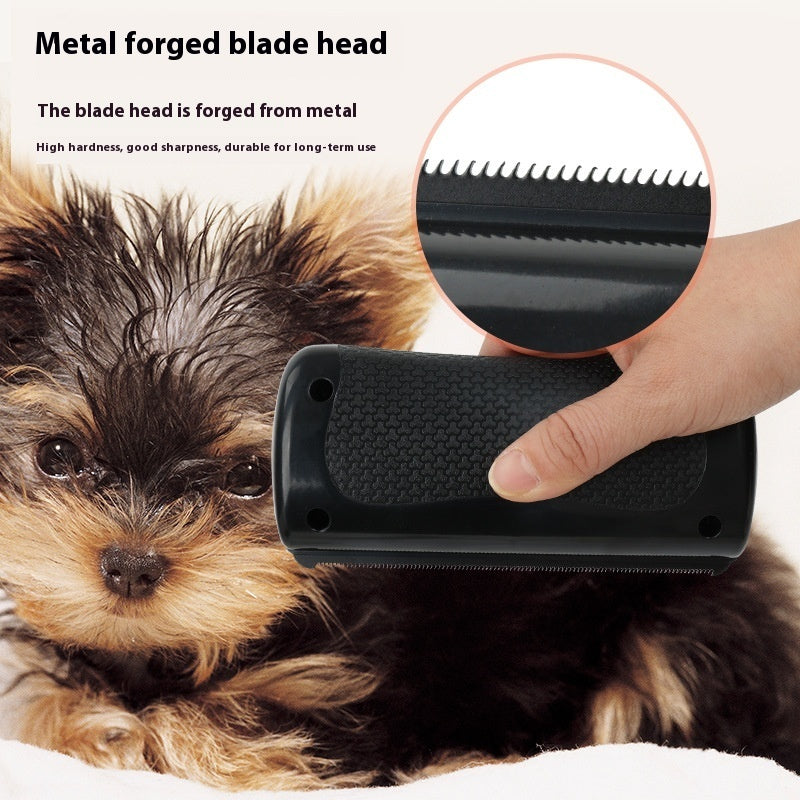 KFX-8302653 Pet Cleaning and Grooming Hair Removal Comb for Dogs - Black