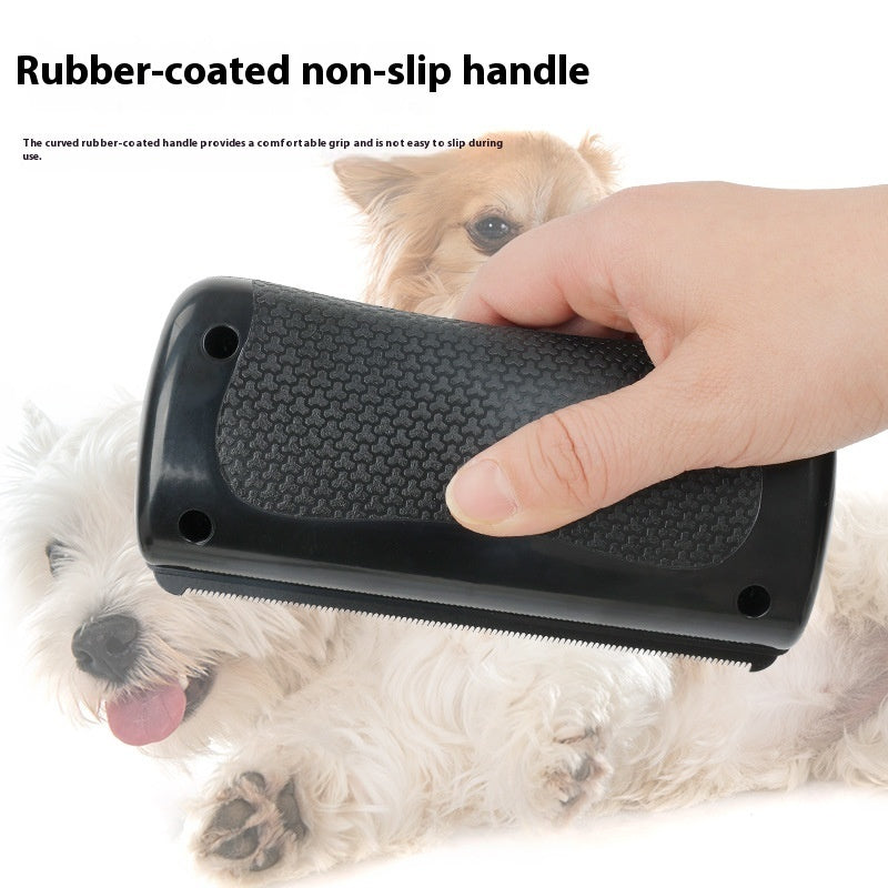 KFX-8302653 Pet Cleaning and Grooming Hair Removal Comb for Dogs - Black