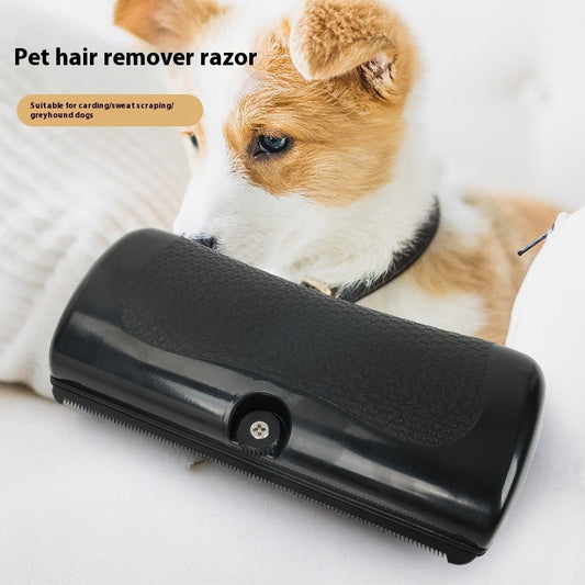 KFX-8302653 Pet Cleaning and Grooming Hair Removal Comb for Dogs - Black
