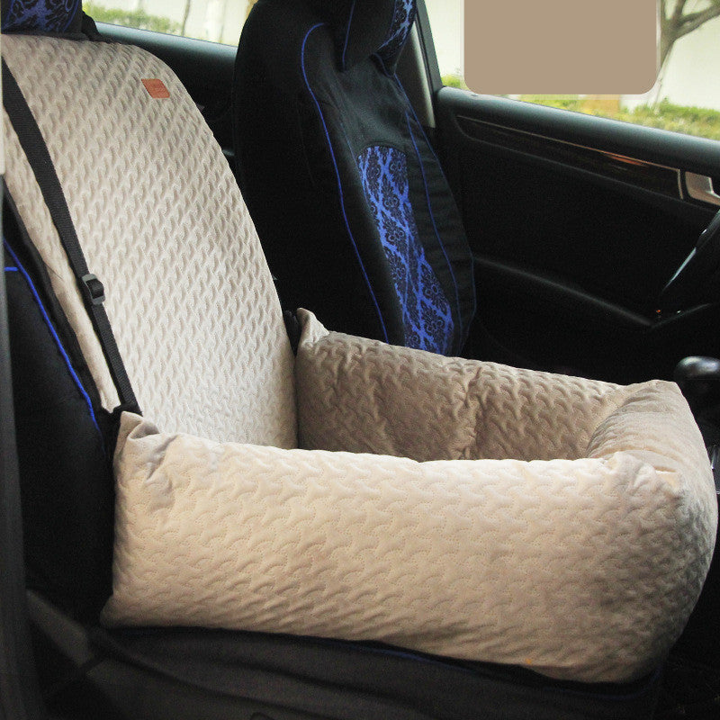 KFX-8303293 Pet Car Seat Cushion - Cloth Dog Car Kennel and Cushion for Comfort and Safety 50x50x20cm