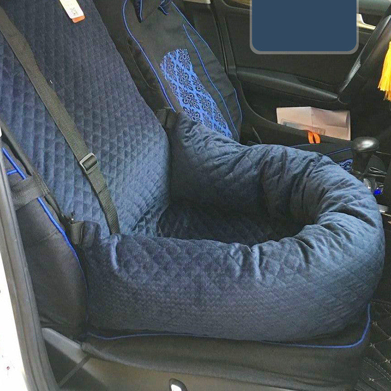 KFX-8303293 Pet Car Seat Cushion - Cloth Dog Car Kennel and Cushion for Comfort and Safety 50x50x20cm