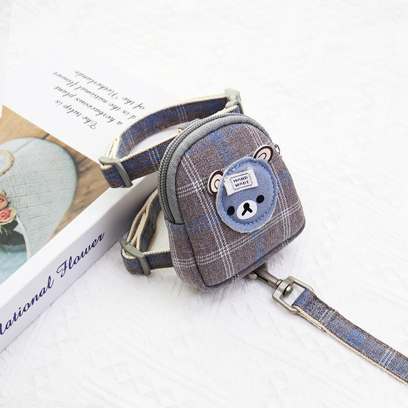KFX-8306109 Embroidered Bovine Chest Strap Vest for Dogs with Traction Rope - Available in Multiple Colors