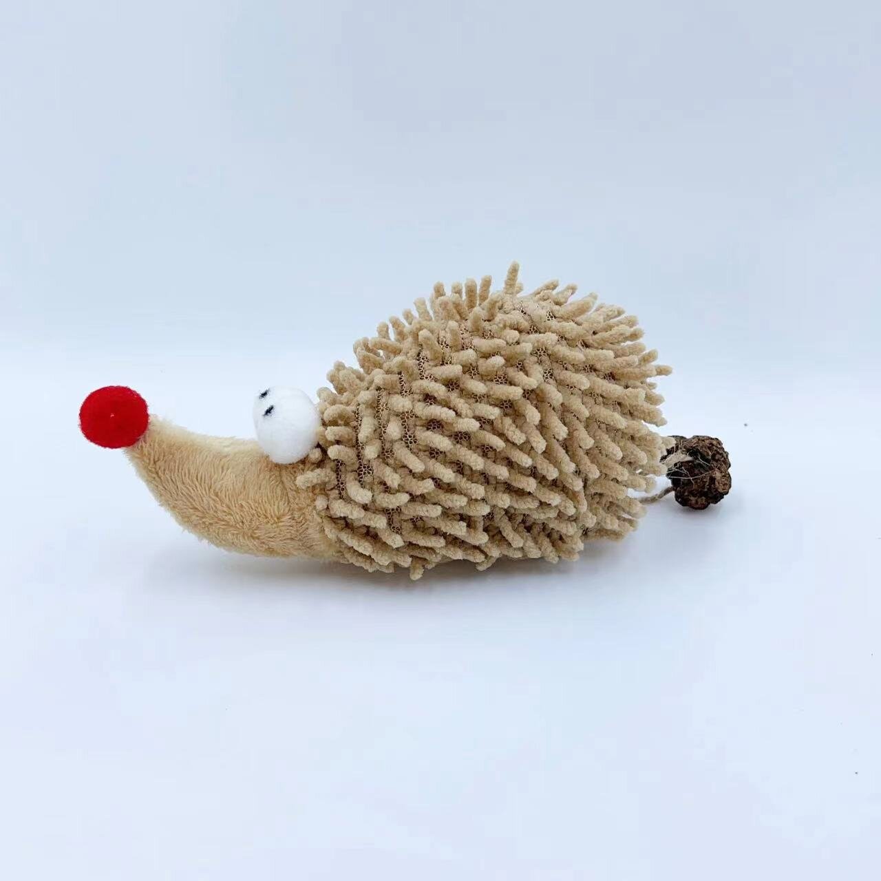KFX-8306493 Adorable Chenille Cartoon Hedgehog Cat Toy with Catnip and Stretch Cotton