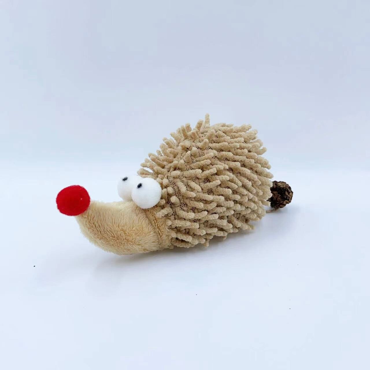KFX-8306493 Adorable Chenille Cartoon Hedgehog Cat Toy with Catnip and Stretch Cotton