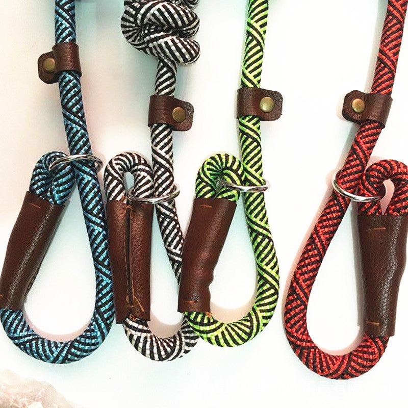 KFX-8306621 Medium Dog Training Leash - Durable Nylon, Various Colors Available (Blue, Red, Green, Beige, Orange), 1.2m Length