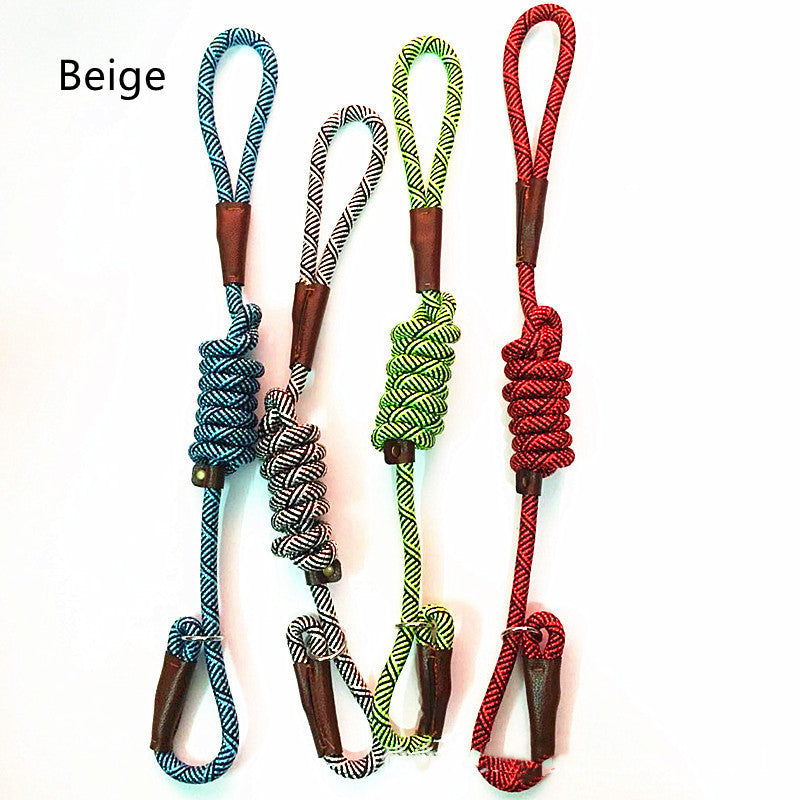 KFX-8306621 Medium Dog Training Leash - Durable Nylon, Various Colors Available (Blue, Red, Green, Beige, Orange), 1.2m Length