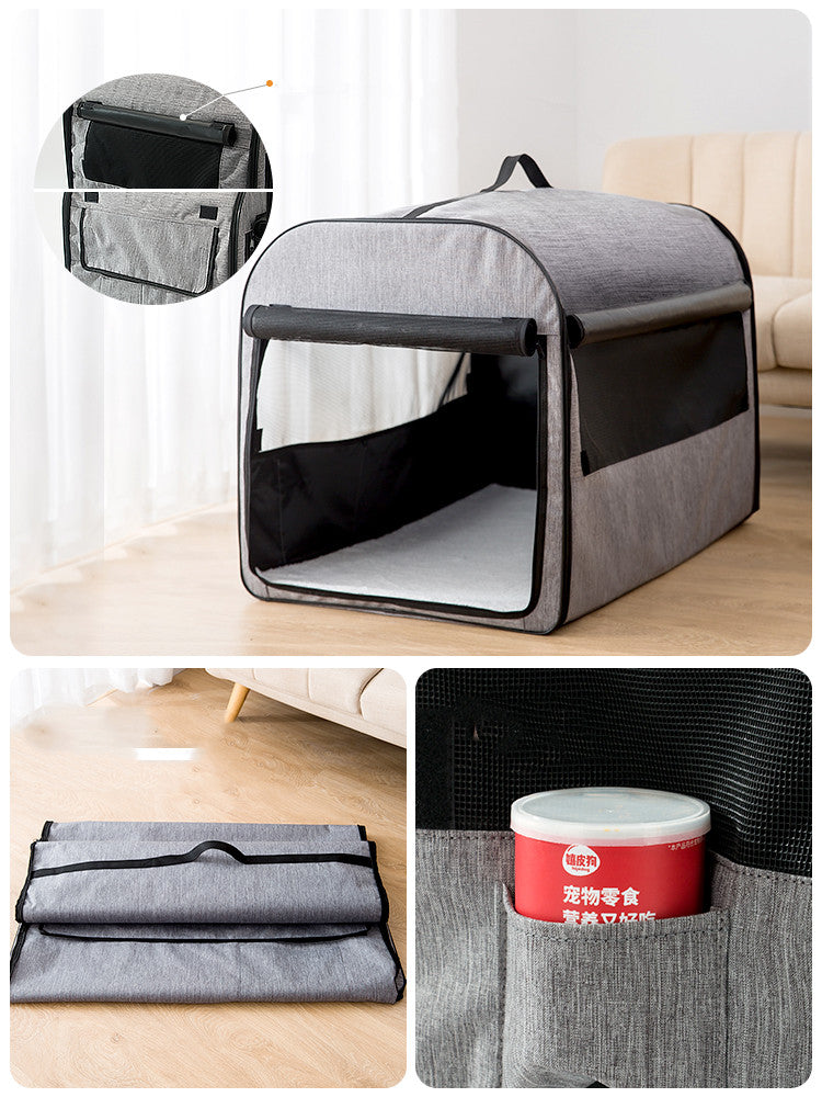 KFX-8306877 Portable Washable Pet Kennel for Dogs and Cats - Durable Outdoor Travel Backpack with Mesh Windows