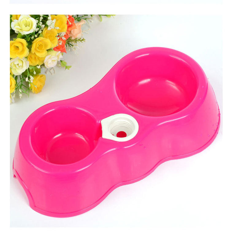 KFX-8307005 Shatter-Resistant Pet Bowl Set with Water Bottle Link for Dogs and Cats
