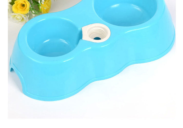 KFX-8307005 Shatter-Resistant Pet Bowl Set with Water Bottle Link for Dogs and Cats