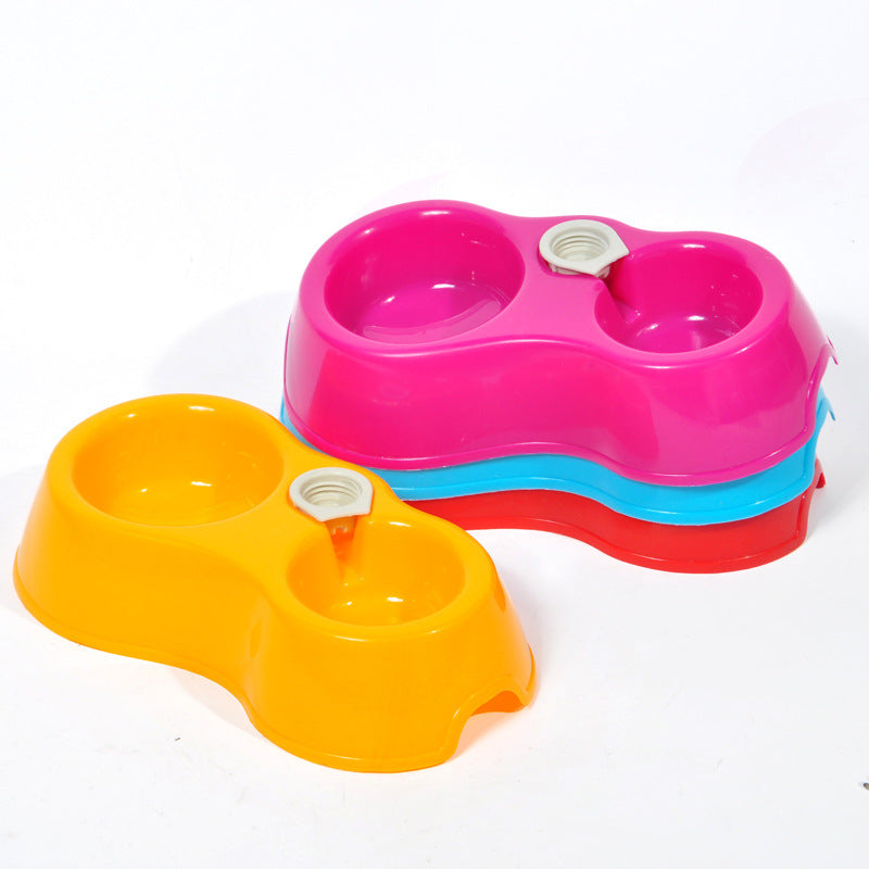 KFX-8307005 Shatter-Resistant Pet Bowl Set with Water Bottle Link for Dogs and Cats