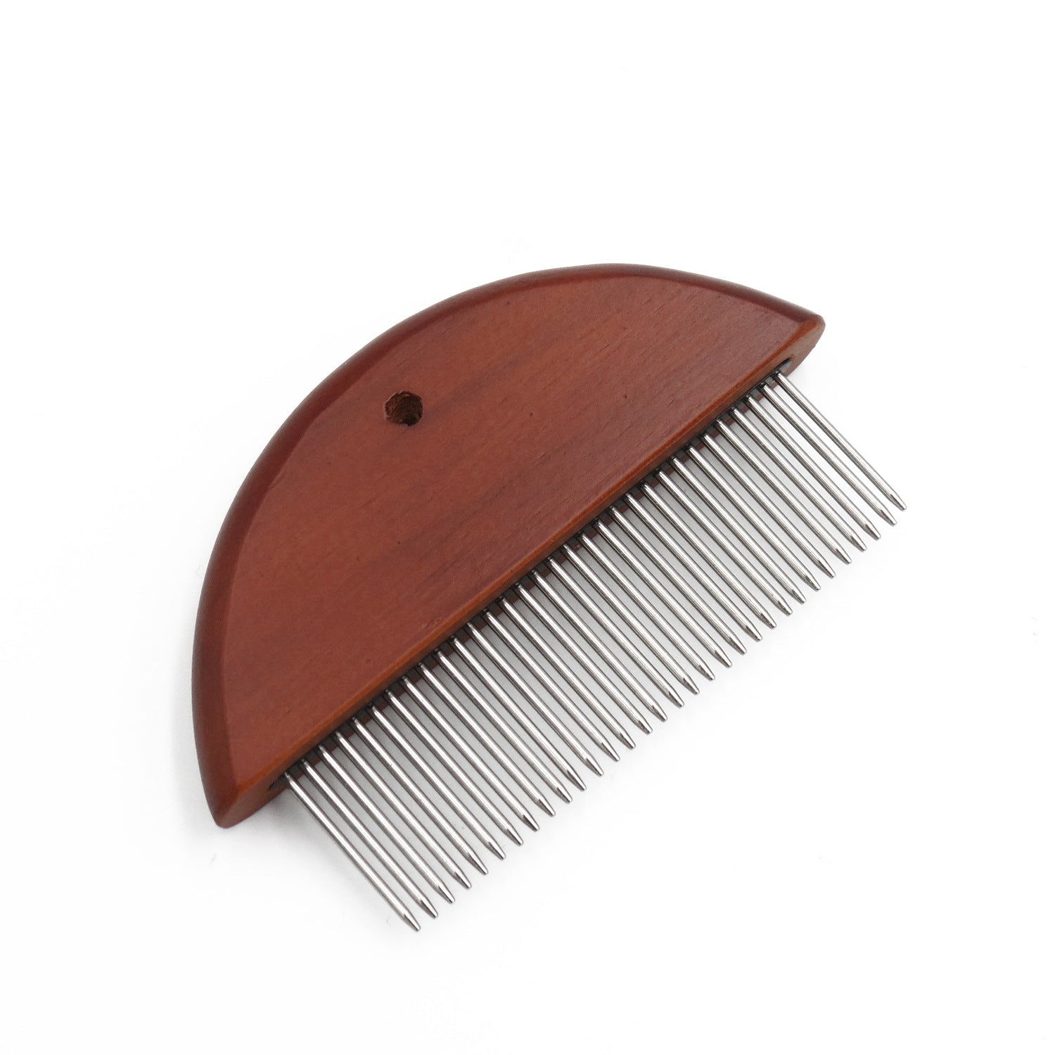 KFX-8308413 Pet Knotted Comb with Stainless Steel Teeth and Wooden Handle for Dogs and Cats