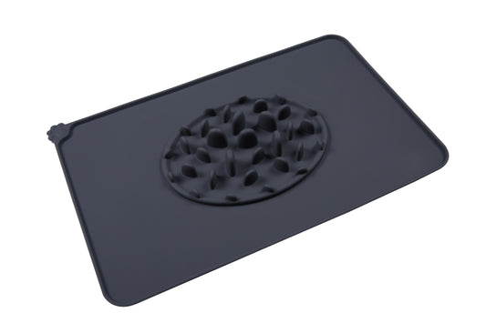 KFX-8308669 Dog Claw Slow Feeder Mat - Food Grade Silicone, Non-Slip Design for Cats and Dogs, 47x30cm