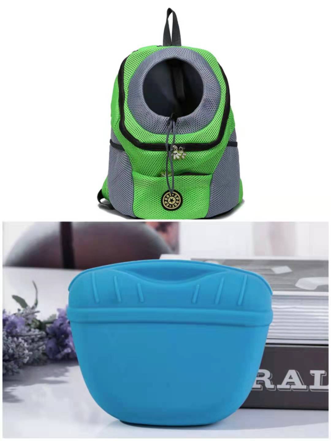 KFX-8309053 Portable Silicone Dog Snack Training Bag with Magnetic Closure and Clip - Available in Multiple Colors