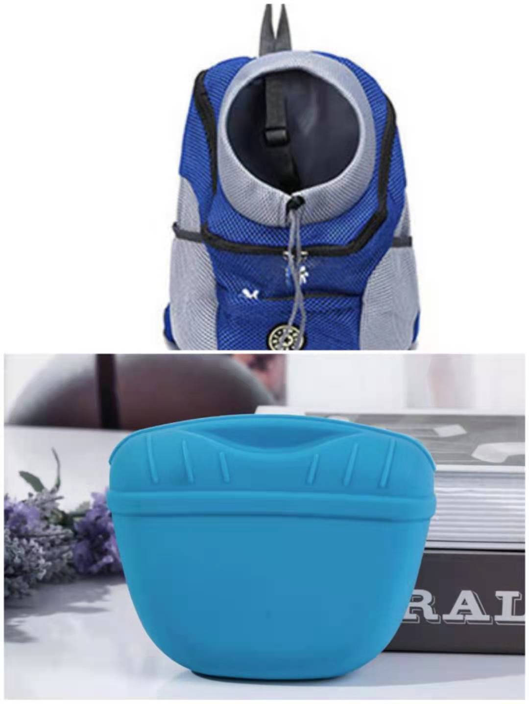 KFX-8309053 Portable Silicone Dog Snack Training Bag with Magnetic Closure and Clip - Available in Multiple Colors
