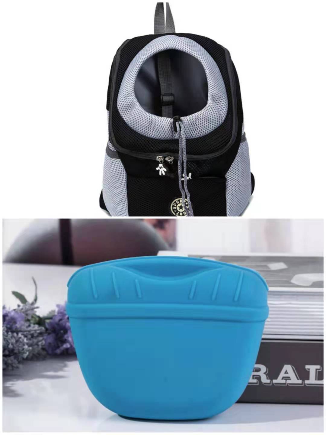 KFX-8309053 Portable Silicone Dog Snack Training Bag with Magnetic Closure and Clip - Available in Multiple Colors