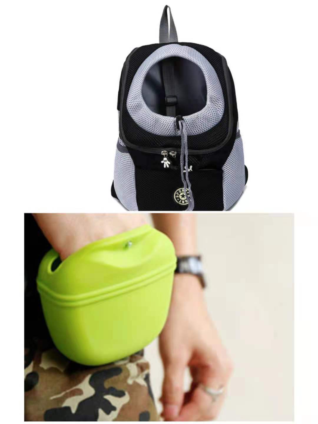 KFX-8309053 Portable Silicone Dog Snack Training Bag with Magnetic Closure and Clip - Available in Multiple Colors