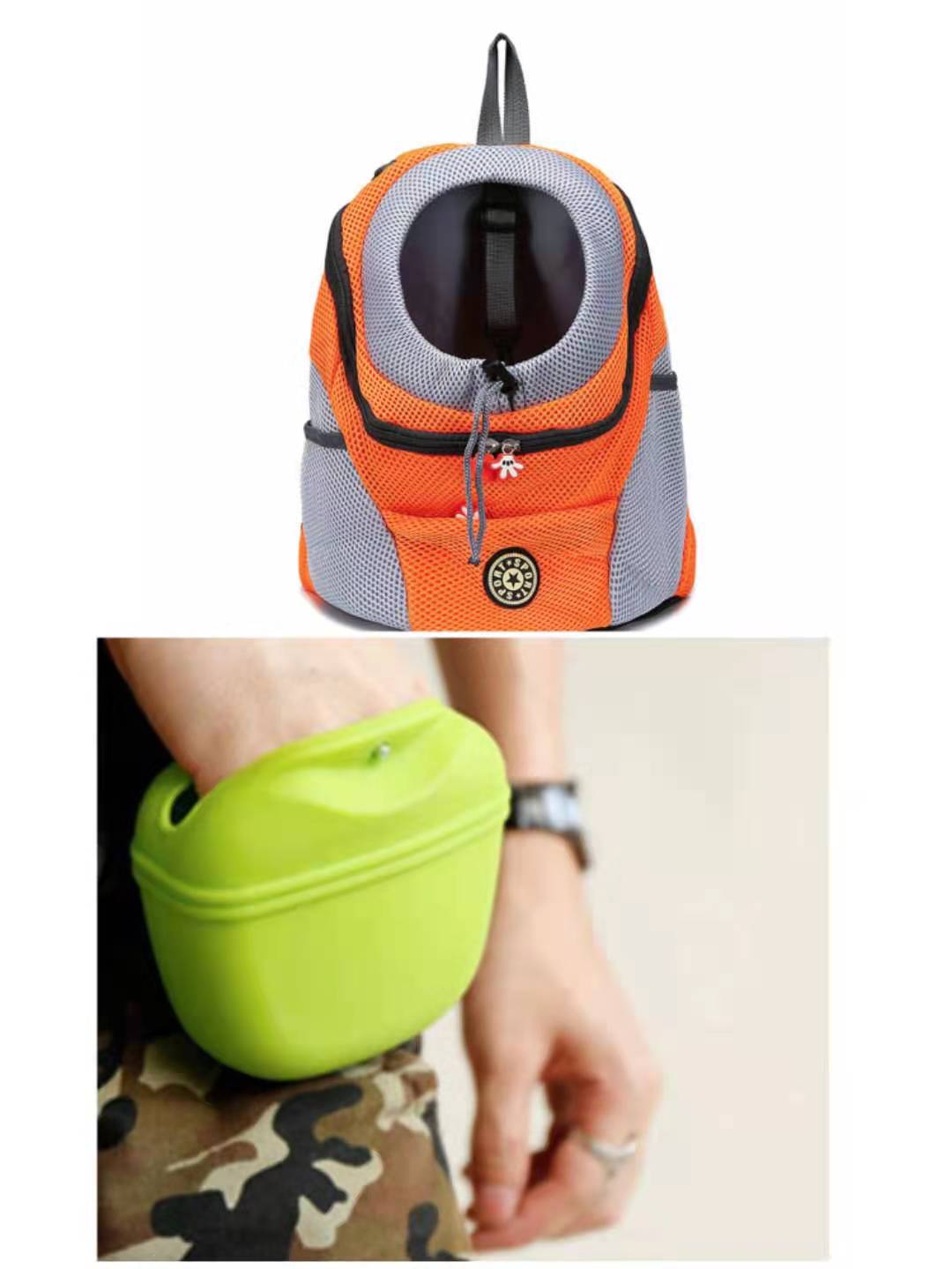 KFX-8309053 Portable Silicone Dog Snack Training Bag with Magnetic Closure and Clip - Available in Multiple Colors
