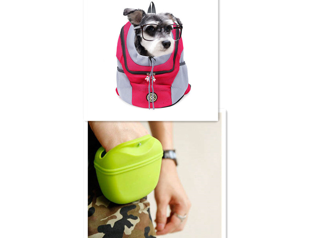 KFX-8309053 Portable Silicone Dog Snack Training Bag with Magnetic Closure and Clip - Available in Multiple Colors