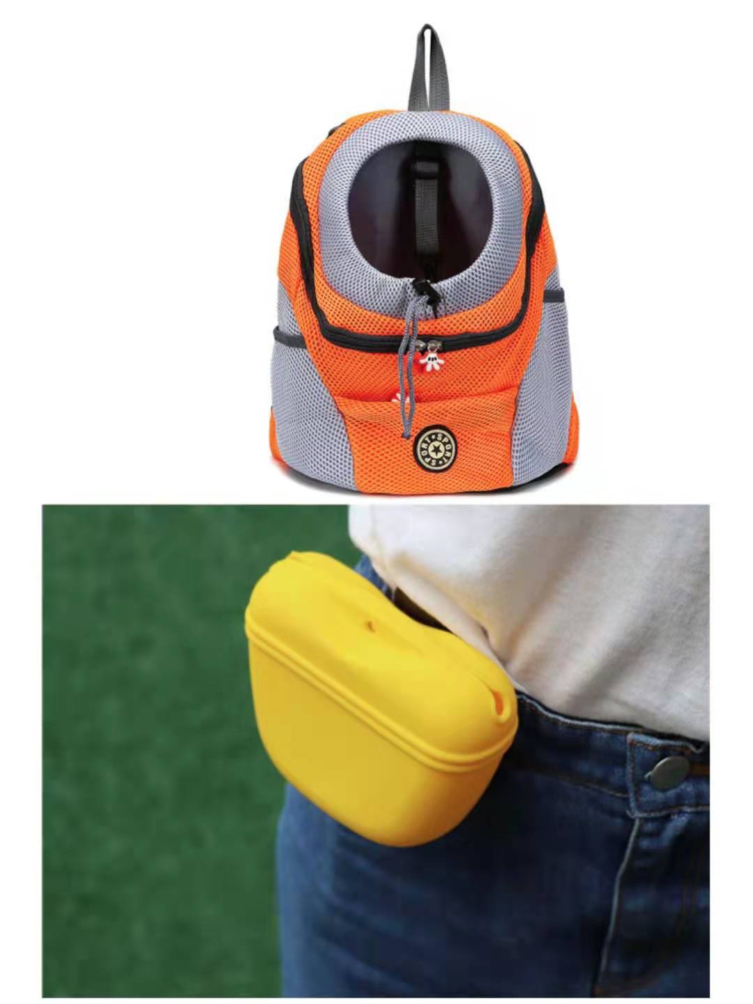 KFX-8309053 Portable Silicone Dog Snack Training Bag with Magnetic Closure and Clip - Available in Multiple Colors