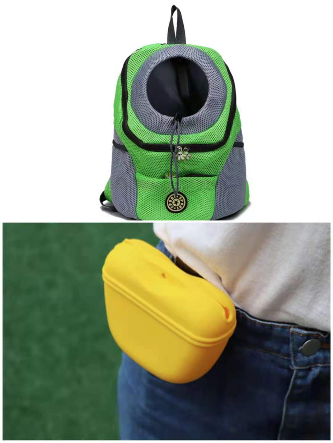 KFX-8309053 Portable Silicone Dog Snack Training Bag with Magnetic Closure and Clip - Available in Multiple Colors