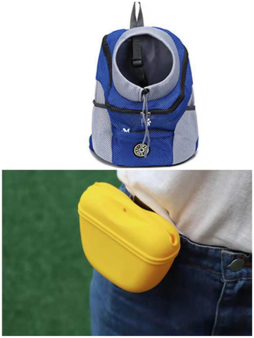 KFX-8309053 Portable Silicone Dog Snack Training Bag with Magnetic Closure and Clip - Available in Multiple Colors