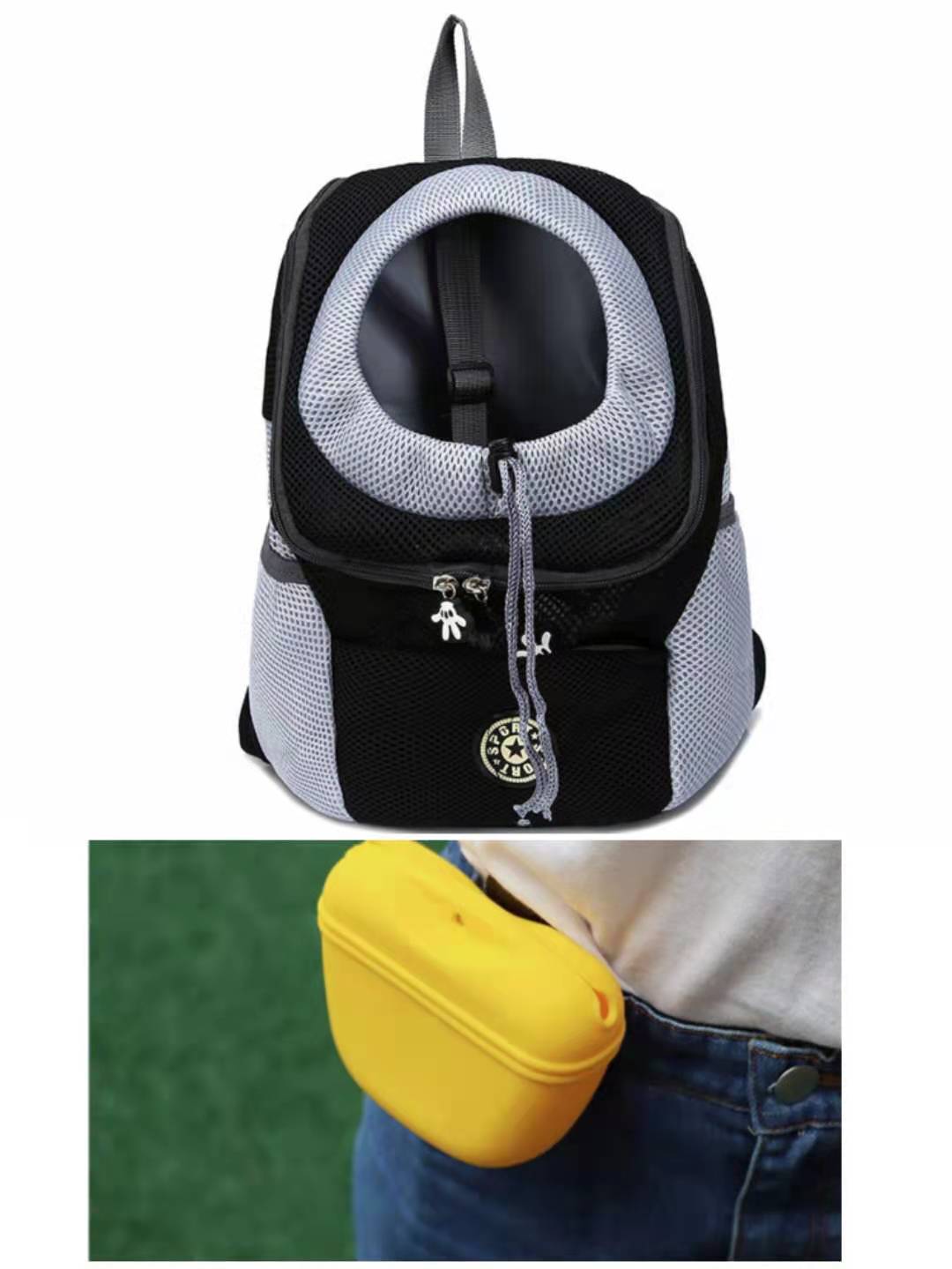KFX-8309053 Portable Silicone Dog Snack Training Bag with Magnetic Closure and Clip - Available in Multiple Colors