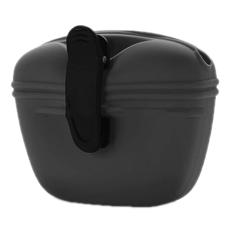 KFX-8309053 Portable Silicone Dog Snack Training Bag with Magnetic Closure and Clip - Available in Multiple Colors