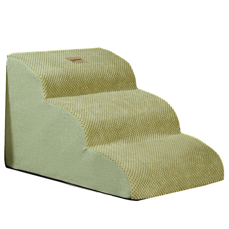 KFX-8310973 Pet Dog Anti-Slip Slope Ladder - Available in Brown and Green, Removable and Washable Cover