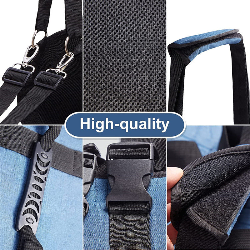 KFX-8311869 Support Sling for Older and Disabled Dogs - Nylon Pet Carrying Aid in Black and Sapphire Blue