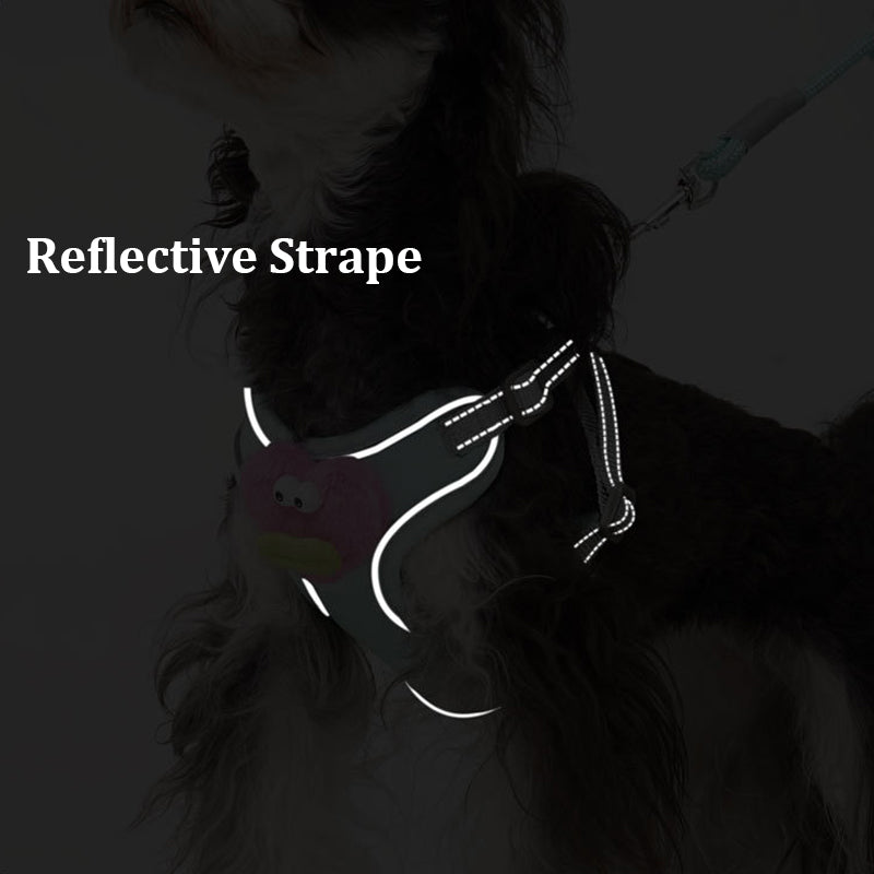 KFX-8312381 Adjustable No-Pull Dog Harness with Multifunction Leash - Escape Proof Vest for Medium Dogs