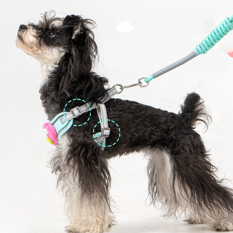 KFX-8312381 Adjustable No-Pull Dog Harness with Multifunction Leash - Escape Proof Vest for Medium Dogs