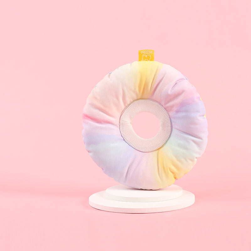 KFX-8313149 Rainbow Gradient Soft Waterproof Pet Sterilization Ring for Cats and Small Dogs