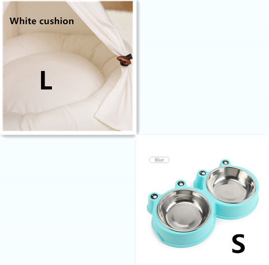 KFX-8317373 Wooden Pet Nest with Canvas Pad for Small Pets - Medium and Large Sizes Available
