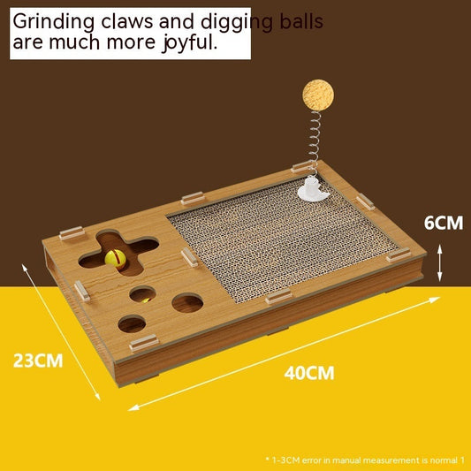 KFX-8318525 Corrugated Paper Cat Scratch Board with Crescent Shape Design