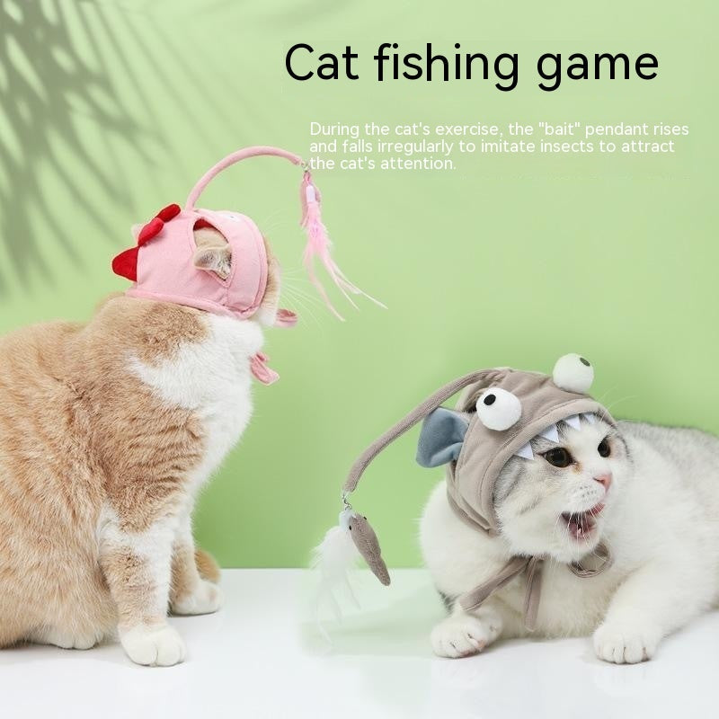 KFX-8319165 Cat Hat for Kittens - Soft, Funny Costume with Adjustable Neck Size 24-30cm, Available in Pink and Gray