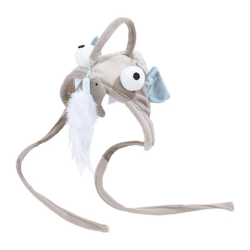 KFX-8319165 Cat Hat for Kittens - Soft, Funny Costume with Adjustable Neck Size 24-30cm, Available in Pink and Gray