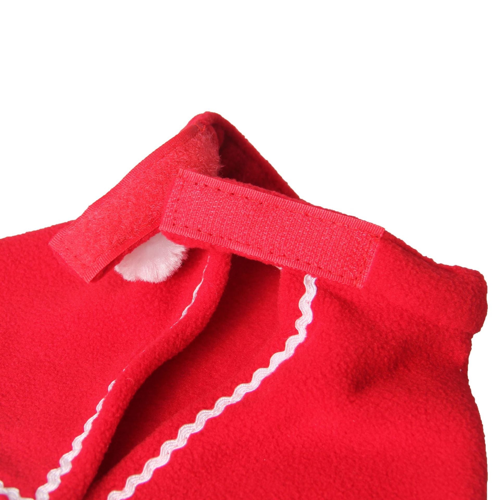 KFX-8320701 Classic Red Christmas Cape for Dogs and Cats in Fleece Material