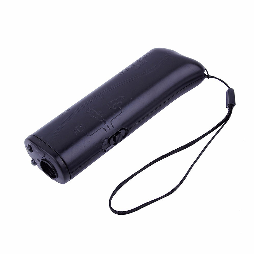 KFX-8321597 Ultrasonic Dog Repeller Trainer - 3 in 1 Anti-Barking Device with Flashlight Function