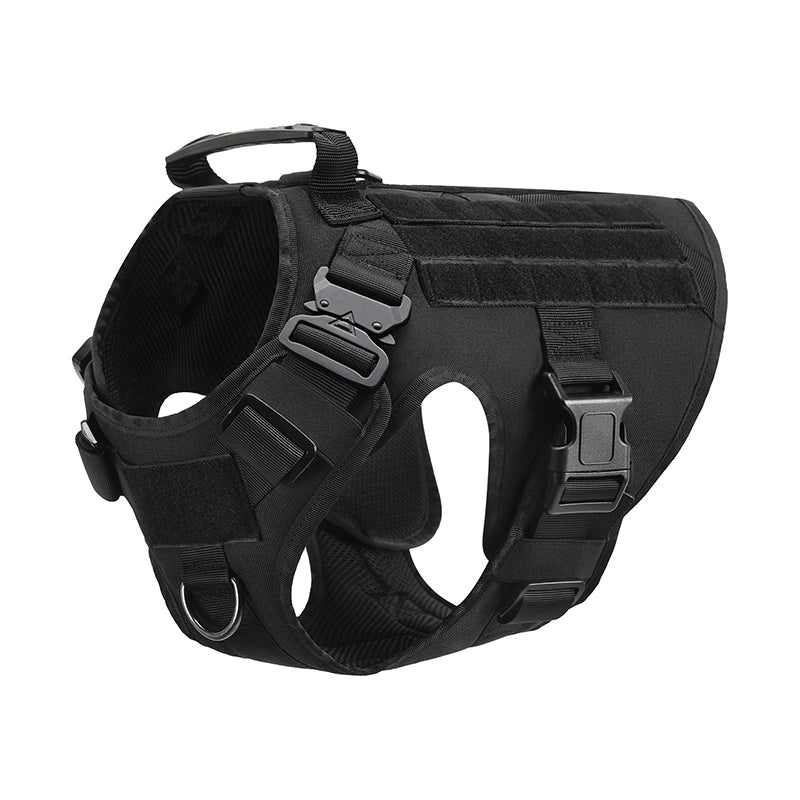 KFX-8322493 Tactical Dog Vest for Large Dogs | Adjustable Mesh Harness in Black, Green, Mud, and Camouflage