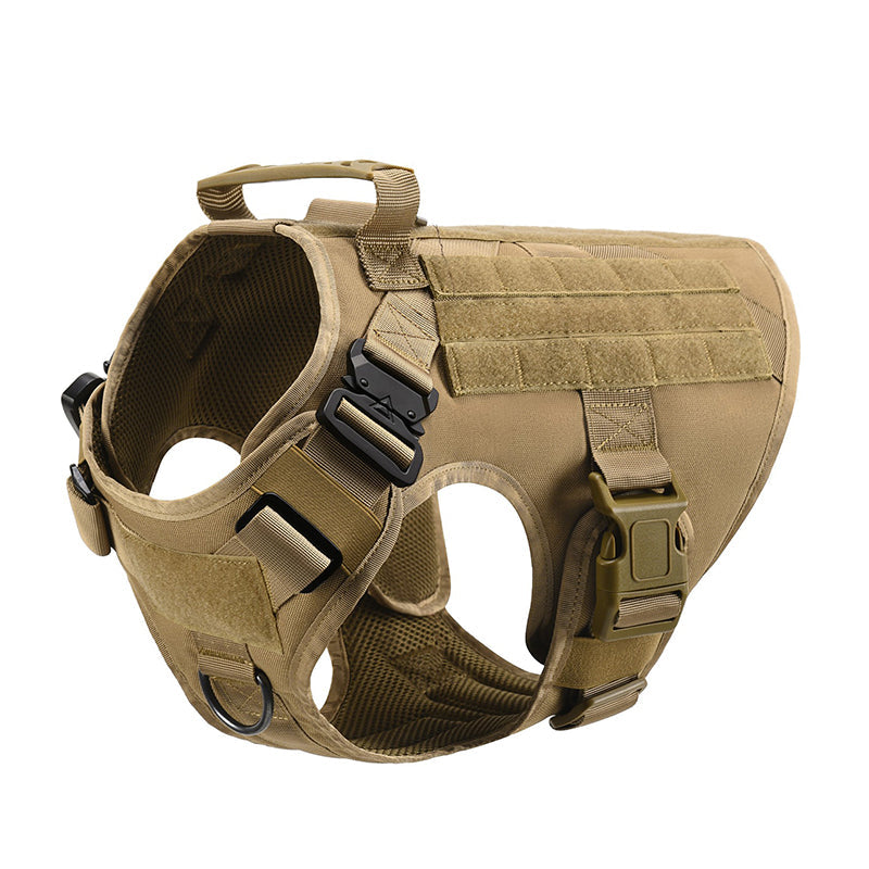 KFX-8322493 Tactical Dog Vest for Large Dogs | Adjustable Mesh Harness in Black, Green, Mud, and Camouflage