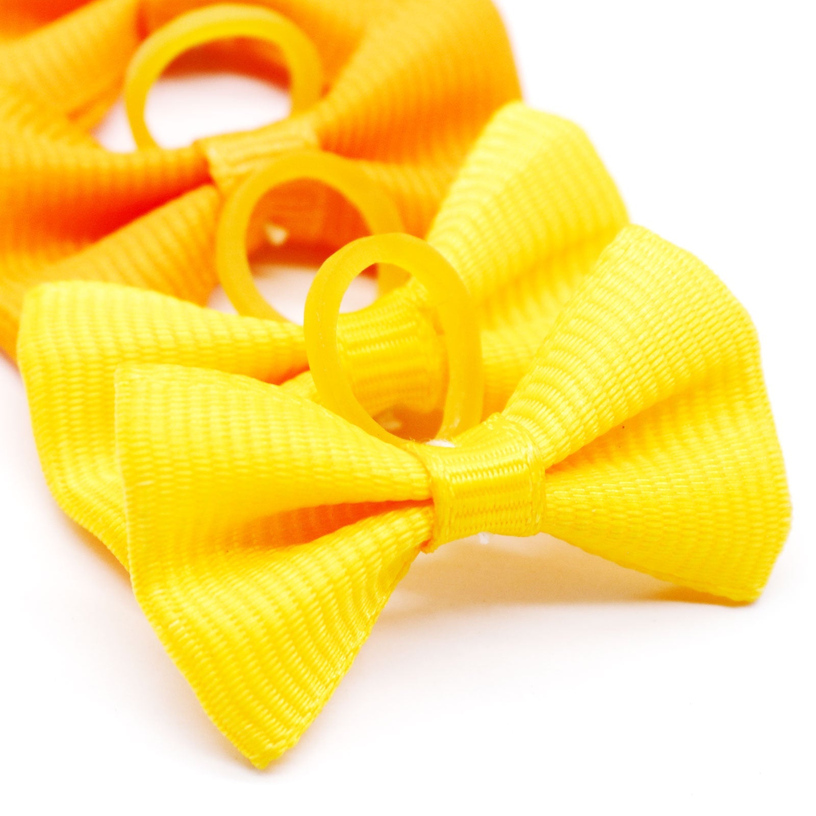 KFX-8323133 Solid Color Pet Hair Bows - 50pcs Cute Macaron Rubber Band Headgear for Pets