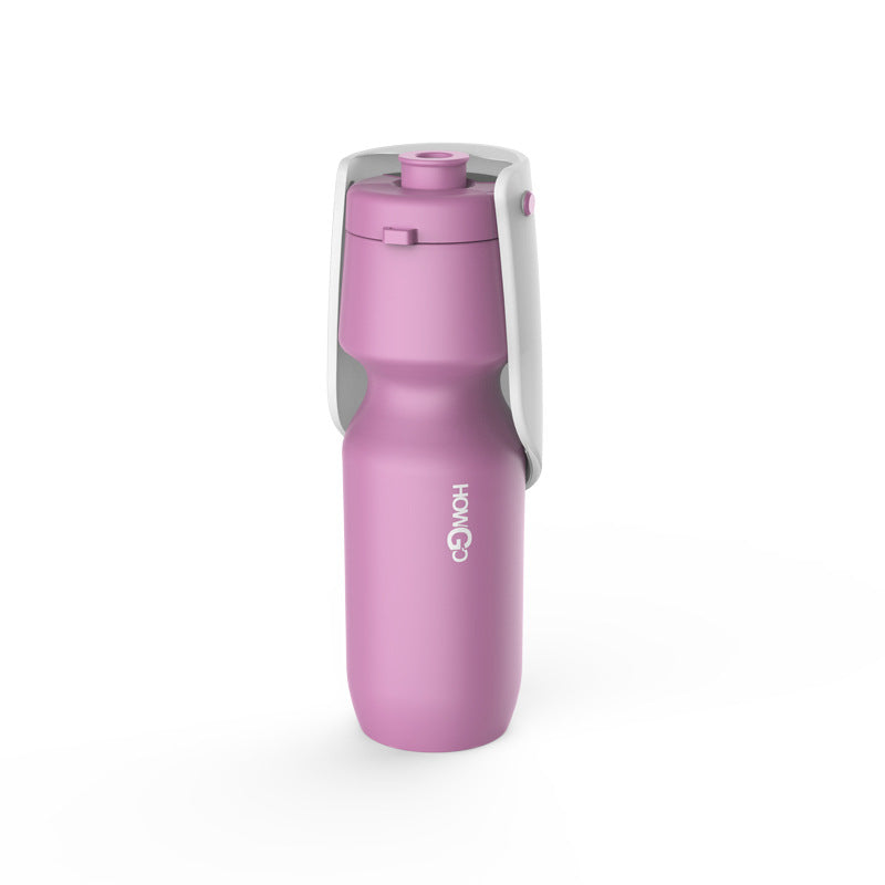KFX-8324157 Portable Pet Dog Travel Water Cup - Plastic - 228*80mm - Available in Orange and Purple