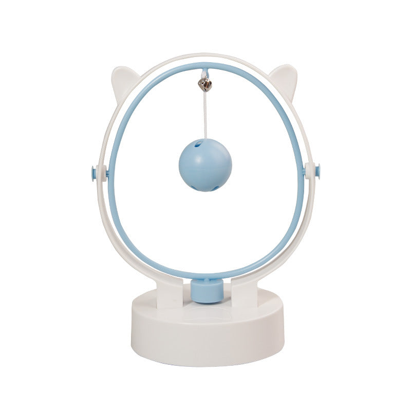 KFX-8324285 Cat Entertainment Swinging Ball Toy with Plush and Leaky Bell Features