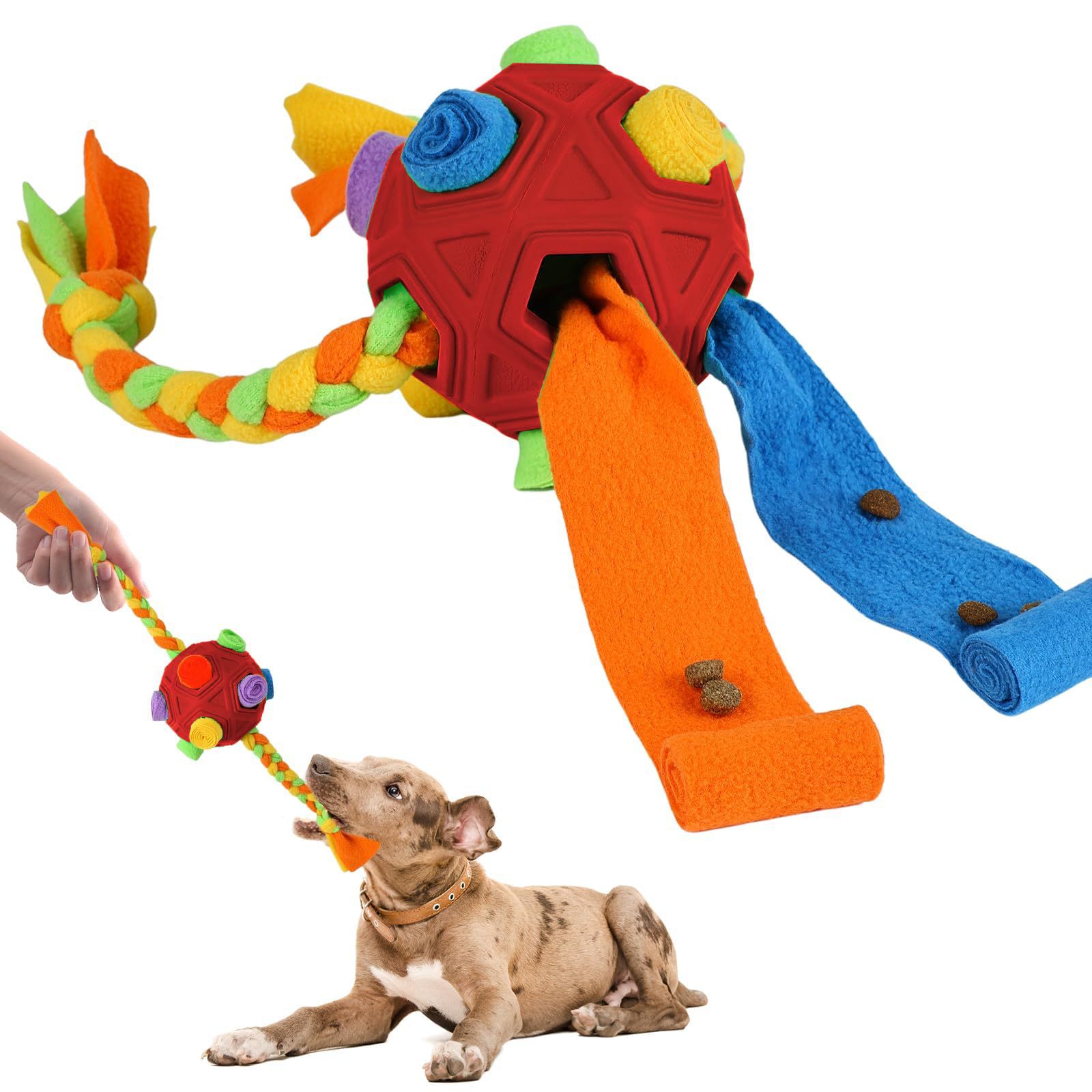 KFX-8325565 Interactive Sniffing Ball Puzzle for Dogs - IQ Training & Bite Resistant Toy