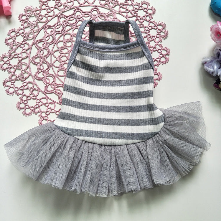 KFX-8325693 Cute Thin Cotton Pet Princess Dress – One-Piece Fashion for Small Dogs