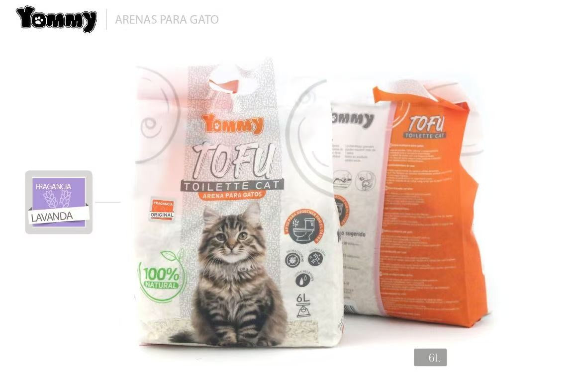 KFX-8325949 Natural 6L Pure Tofu Cat Litter for Odor Control and Easy Cleanup